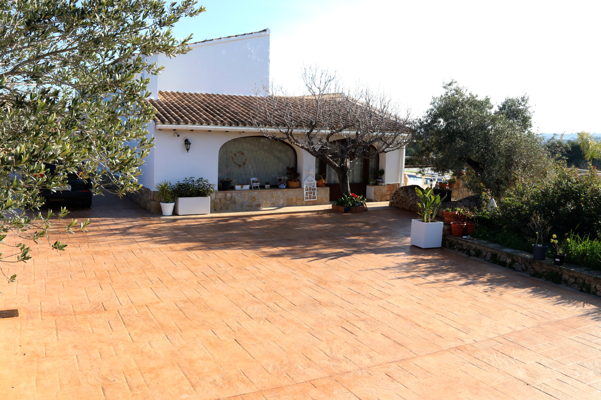 Entrada de hormigón impreso